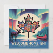 Canadese staatsburgerschap felicitatiekaart feestdagenkaart (Voorkant)