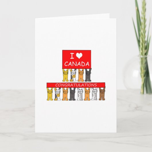 Canadese staatsburgerschap Gefeliciteerd, kletskat Kaart (Voorkant)
