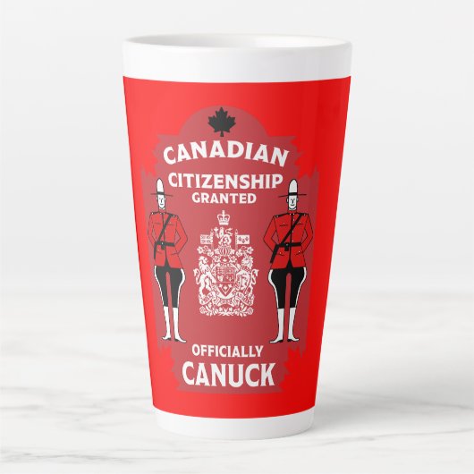 Canadese Staatsburgerschap Viering Cadeau Latte Mok (Voorkant)