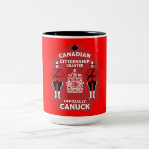 Canadese Staatsburgerschap Viering Cadeau Tweekleurige Koffiemok