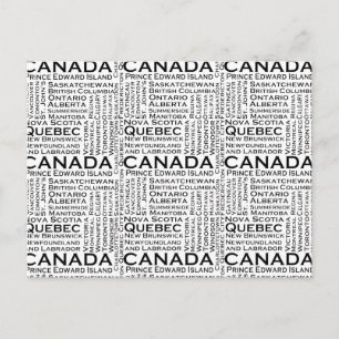Canadese staten en steden briefkaart
