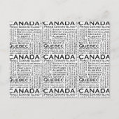 Canadese staten en steden briefkaart (Voorkant)