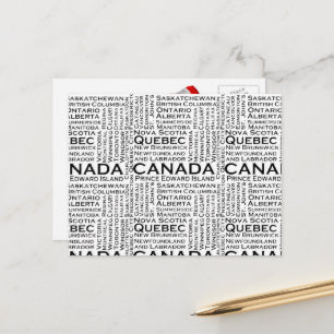 Canadese staten en steden briefkaart