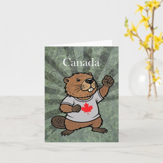 Canadese sterke bever ellebogen Canada op Kaart (Gele Bloem)