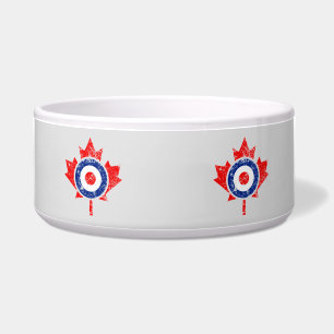 Canadese stijl Maple Leaf Roundel Grunge Mod Voerbakje