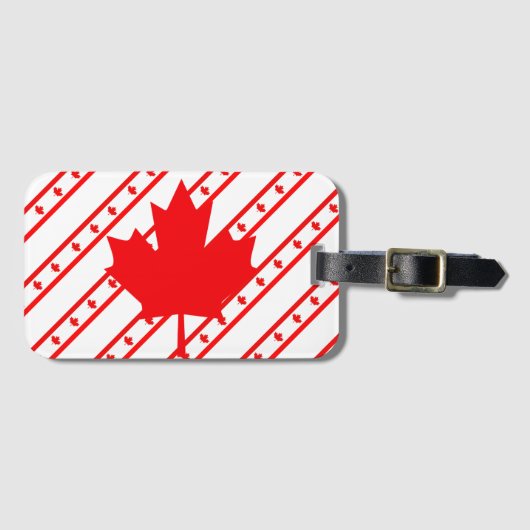 Canadese strepen bagagelabel (Voorkant (horizontaal))