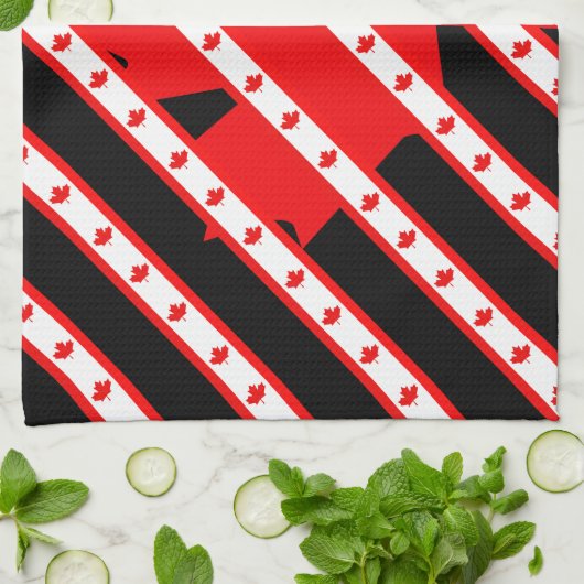 Canadese strepen theedoek (Gevouwen)