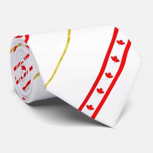 Canadese strepen vlag stropdas (Opgerold)