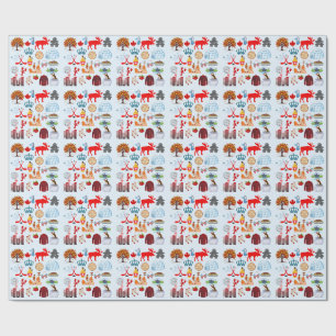 Canadese Symbolen Cadeaupapier
