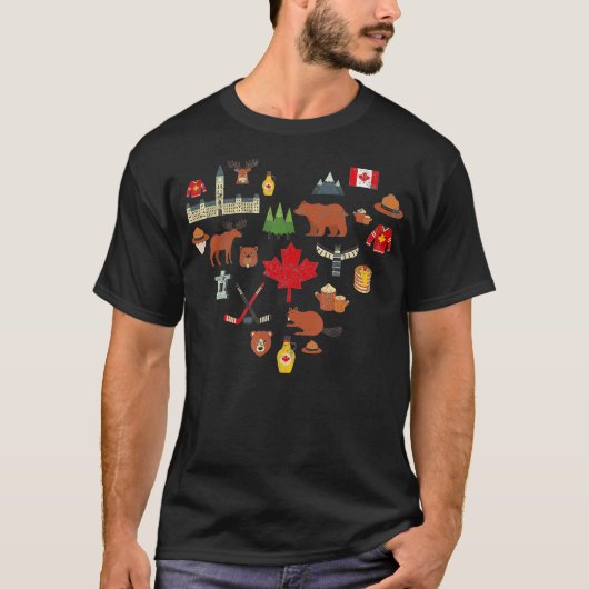 Canadese Symbolen Canada Vlag Maple Leaf T-shirt (Voorkant)