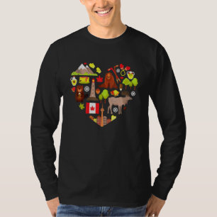 Canadese  Symbolen Canada Vlag Maple Leaf T-shirt