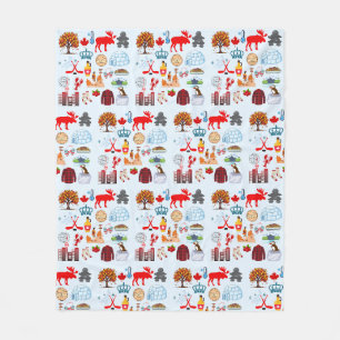Canadese Symbolen Fleece Deken
