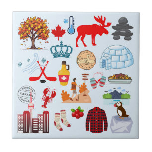 Canadese Symbolen Tegeltje