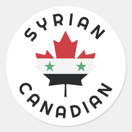Canadese Syrische roots Ronde Sticker (Voorkant)