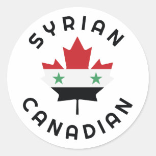 Canadese Syrische roots Ronde Sticker