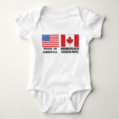 Canadese T-Shirt-Baby Romper (Voorkant)