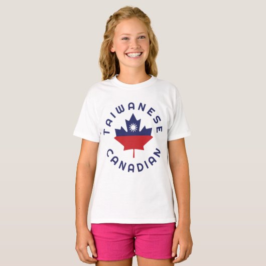 Canadese Taiwanese roots T-shirt (Voorkant volledig)