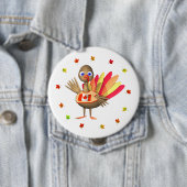Canadese Thanksgiving Baby Turkije Ronde Button 4,0 Cm (In situ)