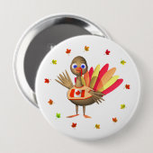 Canadese Thanksgiving Baby Turkije Ronde Button 4,0 Cm (Voorkant /achterkant)