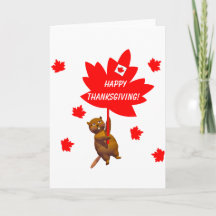 Canadese Thanksgiving Beaver en Maple Leaves