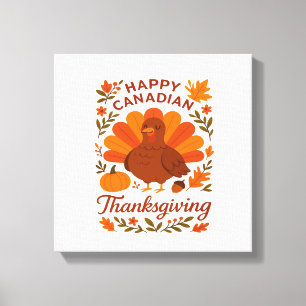Canadese Thanksgiving Herfstviering Klassieke T Canvas Afdruk
