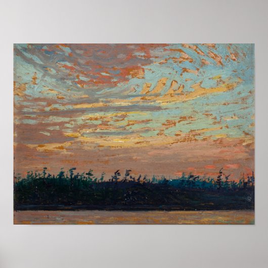  Canadese Tom Thomson schilder Sunset Skies Poster (Voorkant)
