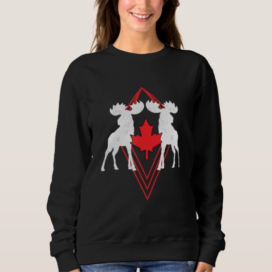 Canadese trotsdag esdoornblad eland trui (Voorkant)