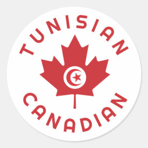 Canadese Tunesische roots Ronde Sticker