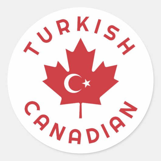 Canadese Turkse roots Ronde Sticker (Voorkant)