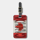 Canadese tweetone-vlag-identificatie bagagelabel (Voorkant verticaal)