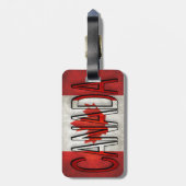 Canadese tweetone-vlag-identificatie bagagelabel (Achterkant verticaal)