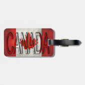 Canadese tweetone-vlag-identificatie bagagelabel (Achterkant horizontaal)