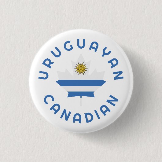 Canadese Uruguayaanse Roots Ronde Button 3,2 Cm (Voorkant)