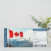 Canadese vakantie cadeau instapkaart ticket (Staand voorkant)