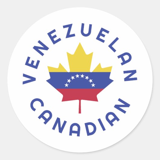 Canadese Venezolaanse Roots Ronde Sticker (Voorkant)