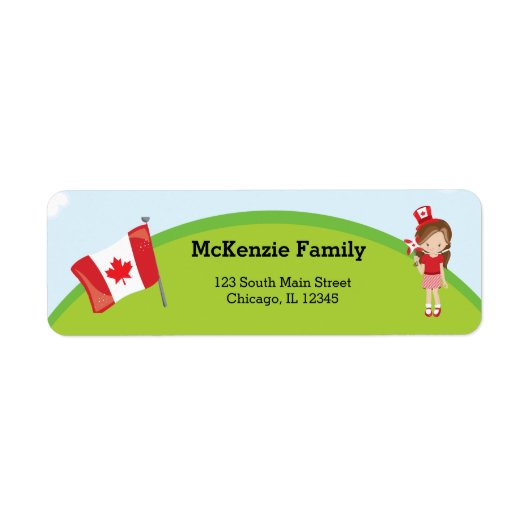 Canadese verjaardagspartij etiket (Voorkant)