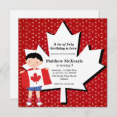 Canadese verjaarjongen kaart (Voorkant / Achterkant)