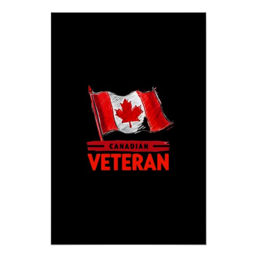 Canadese veteraan Digital Art Design Perfect Poster (Voorkant)