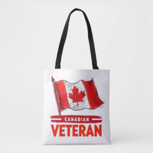 Canadese veteraan Digital Art Design Tote Bag