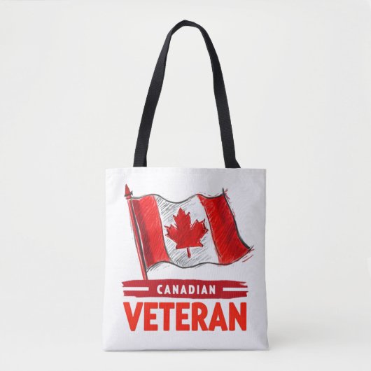 Canadese veteraan Digital Art Design Tote Bag (Voorkant)
