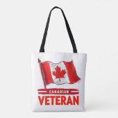 Canadese veteraan Digital Art Design Tote Bag (Achterkant)