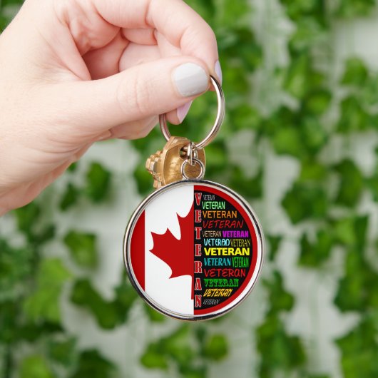 Canadese veteraan sleutelring sleutelhanger (Hand)