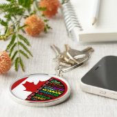 Canadese veteraan sleutelring sleutelhanger (Zijkant)