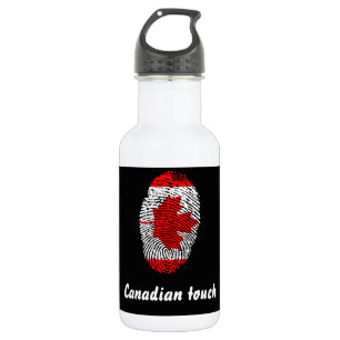 Canadese vingerafdrukvlag waterfles