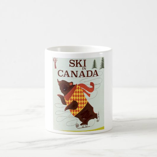 Canadese vintage reisposterprint. koffiemok (Center)