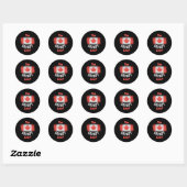 Canadese vlag 1 juli Grumpy Maple Leaf Canada Ronde Sticker (Vel)