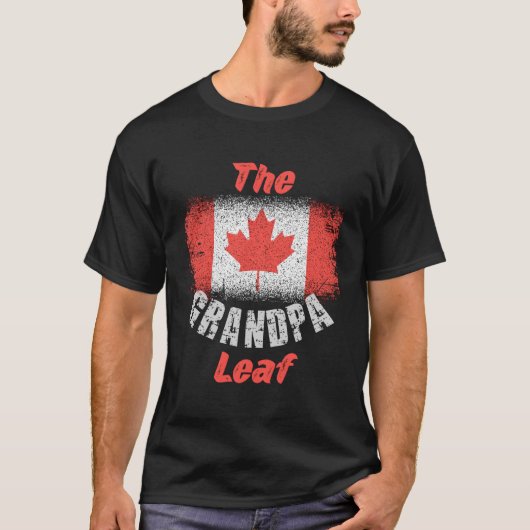 Canadese vlag 1st van juli opa esdoornblad Canada T-shirt (Voorkant)