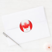 Canadese vlag 2.0 ronde sticker (Envelop)