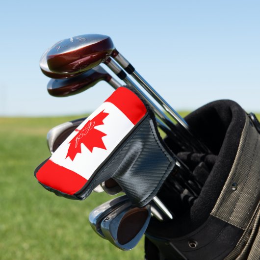 Canadese vlag, aangepast monogram golfputter golfheadcover (Insitu)