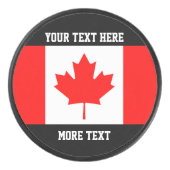 Canadese vlag aangepaste hockey puck sport cadeau  (Voorkant)